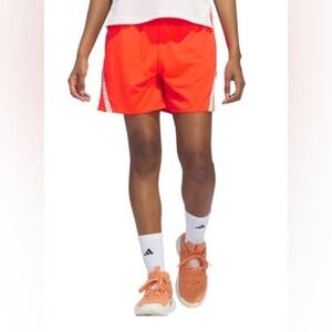 Adidas Women’s Select Basketball Drawstring Shorts Solar Red